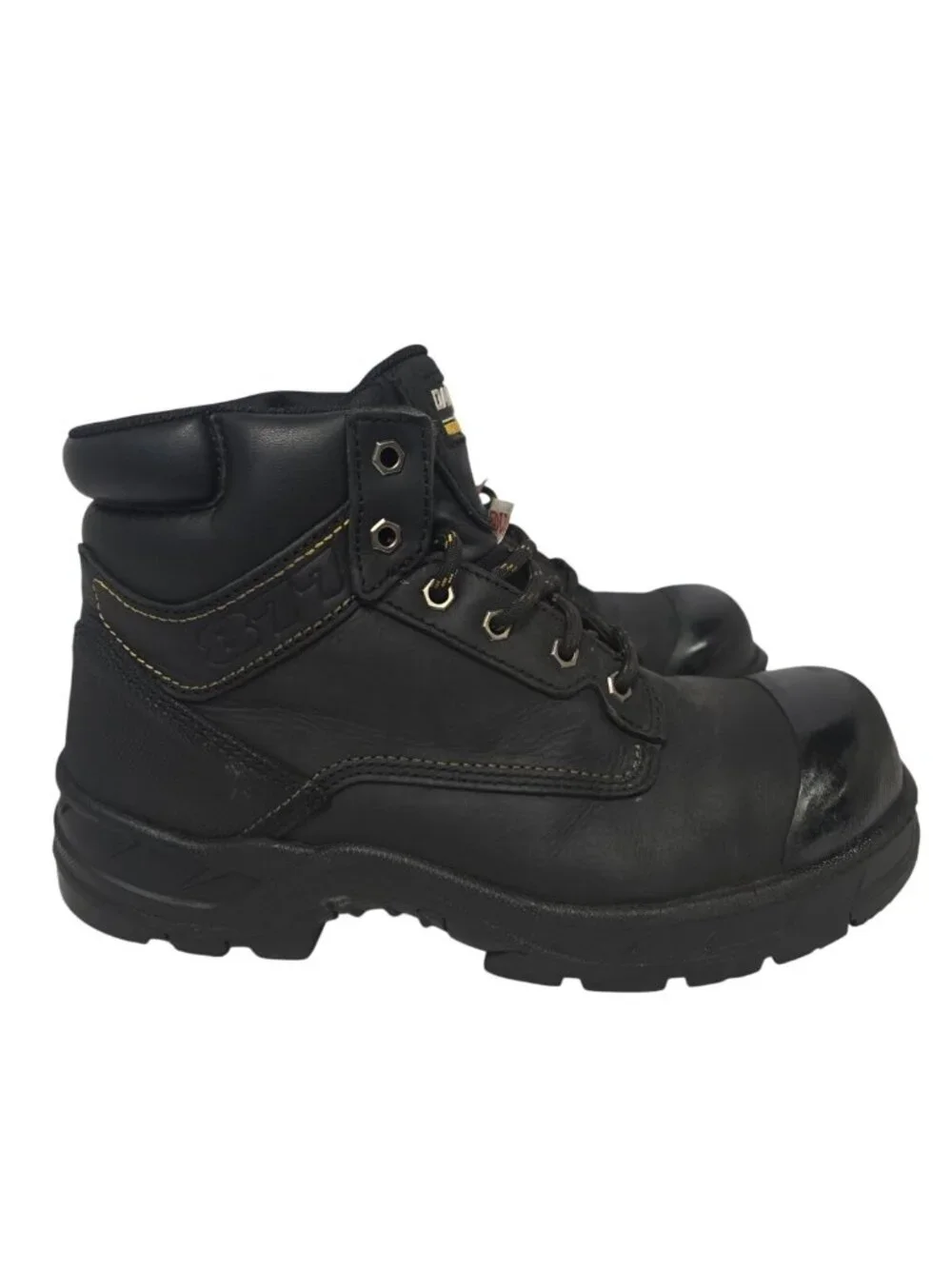 Dakota Men's 6'' 877 Steel Toe Steel Plate Work Boots Black Leather Size 10M